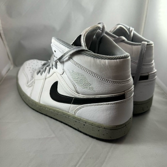 Nike Air Jordan 1 Mid Athletic Shoes - White Cement - Men's size 12 - Picture 4 of 16
